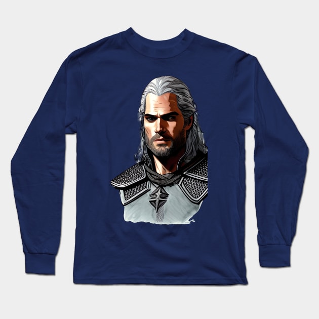 Geralt of Rivia Long Sleeve T-Shirt by Sobalvarro